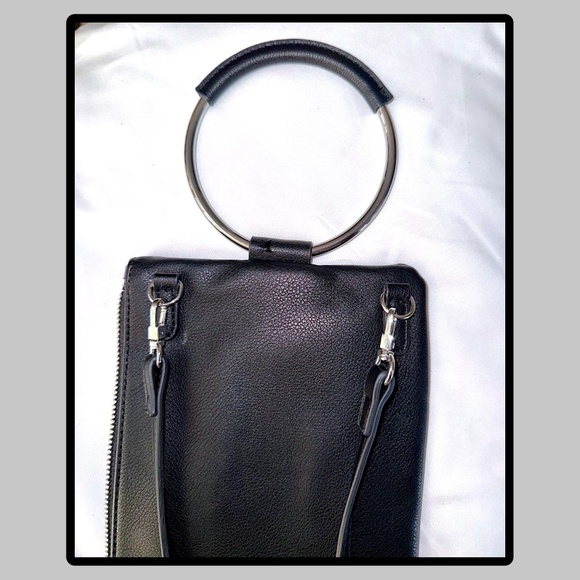 INC INTERNATIONAL CONCEPTS Black Vegan Leather Charlii Bangle Crossbody Bag NWT - Picture 9 of 13